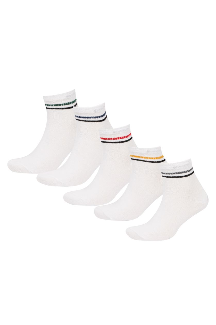 HOMME Blanc Chaussettes en Courtes Coton pour Homme - 3 Paires