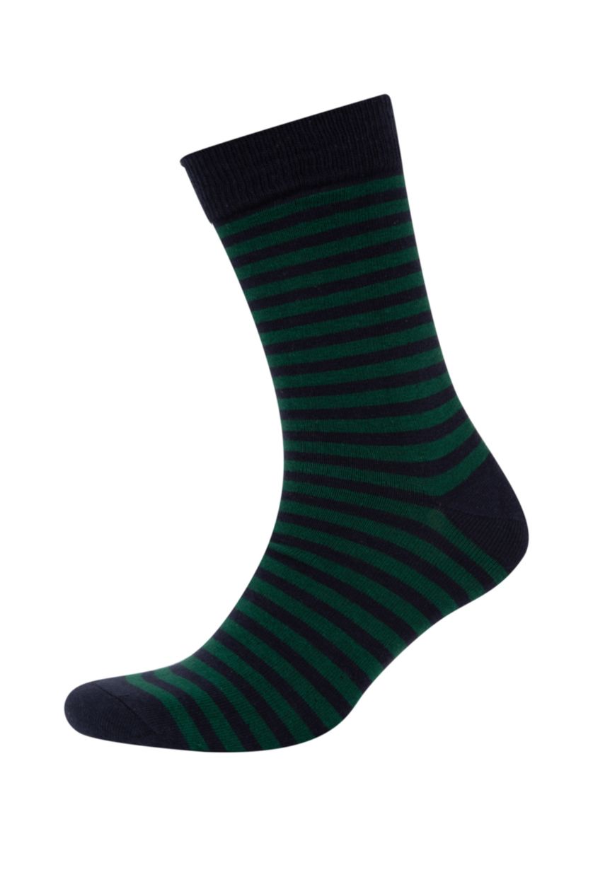 رجال كحلي جوارب طويلة قطن رجالي - 5 قطع