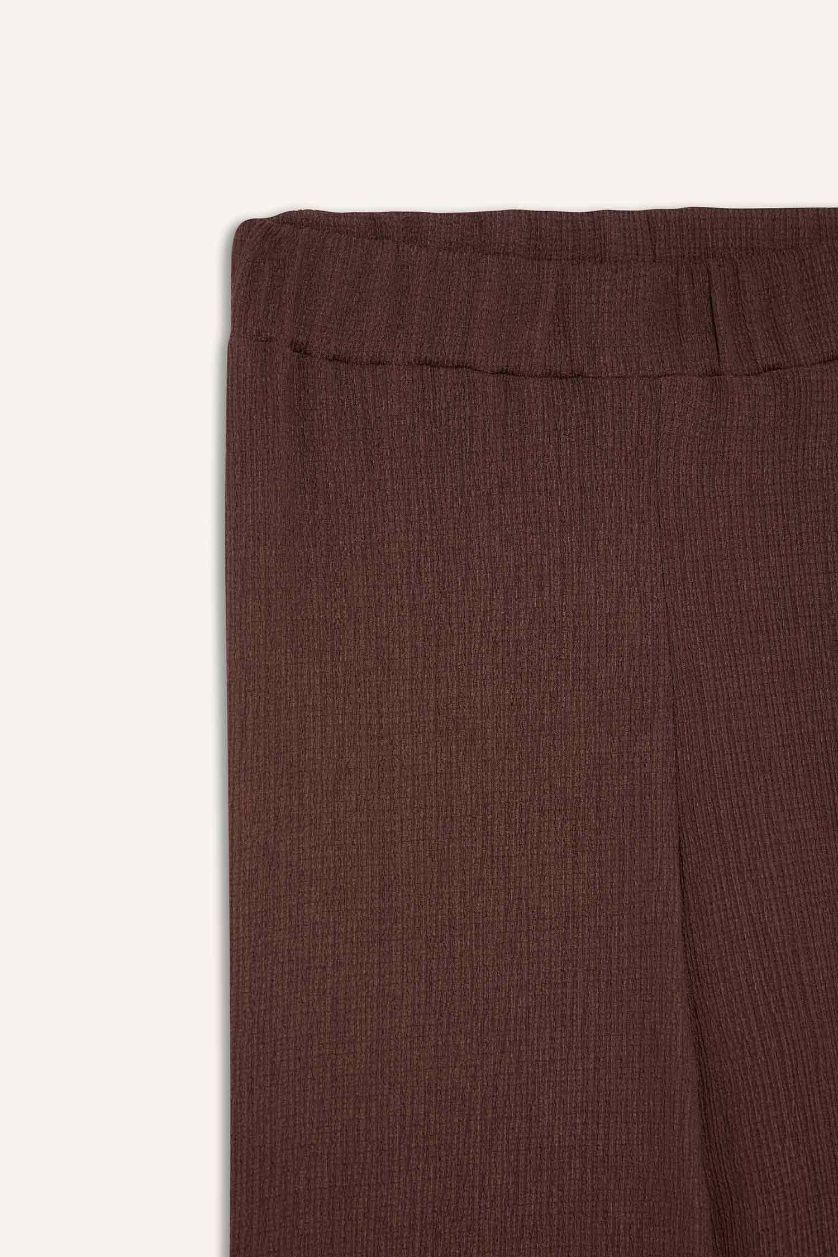 حريمي بني بنطلون منسوج قصة مستقيمة برجل عادية