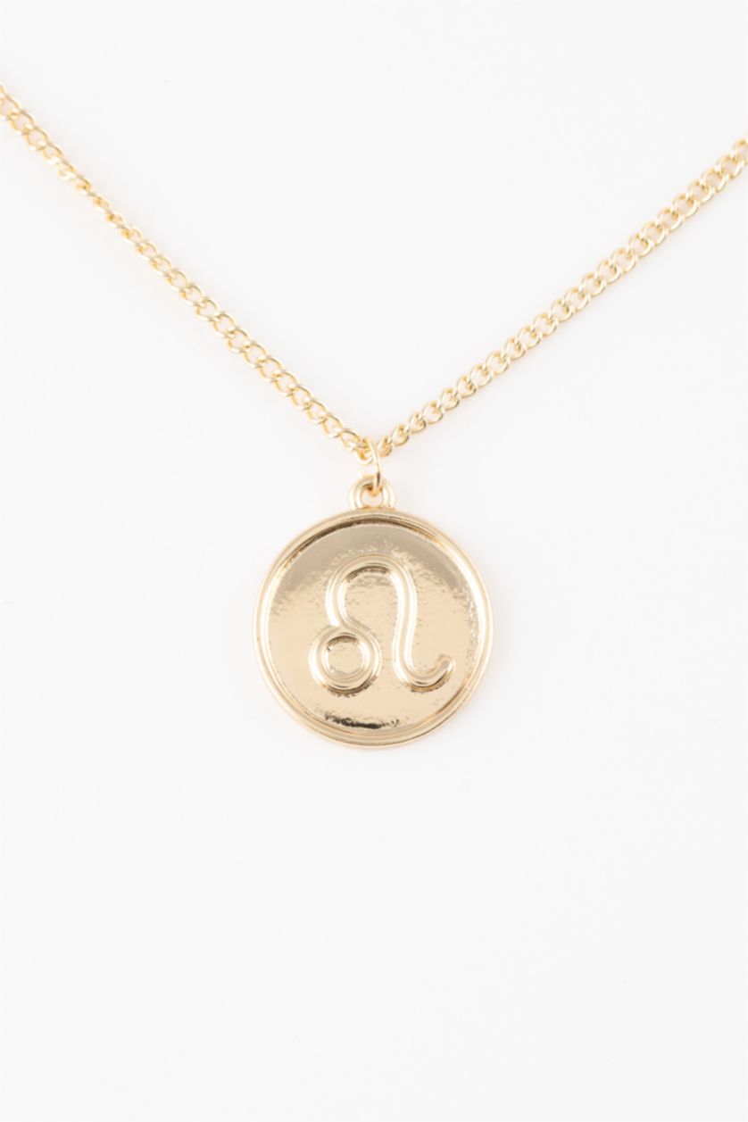 WOMAN GOLD Woman Leo Zodiac Sign Gold Necklace