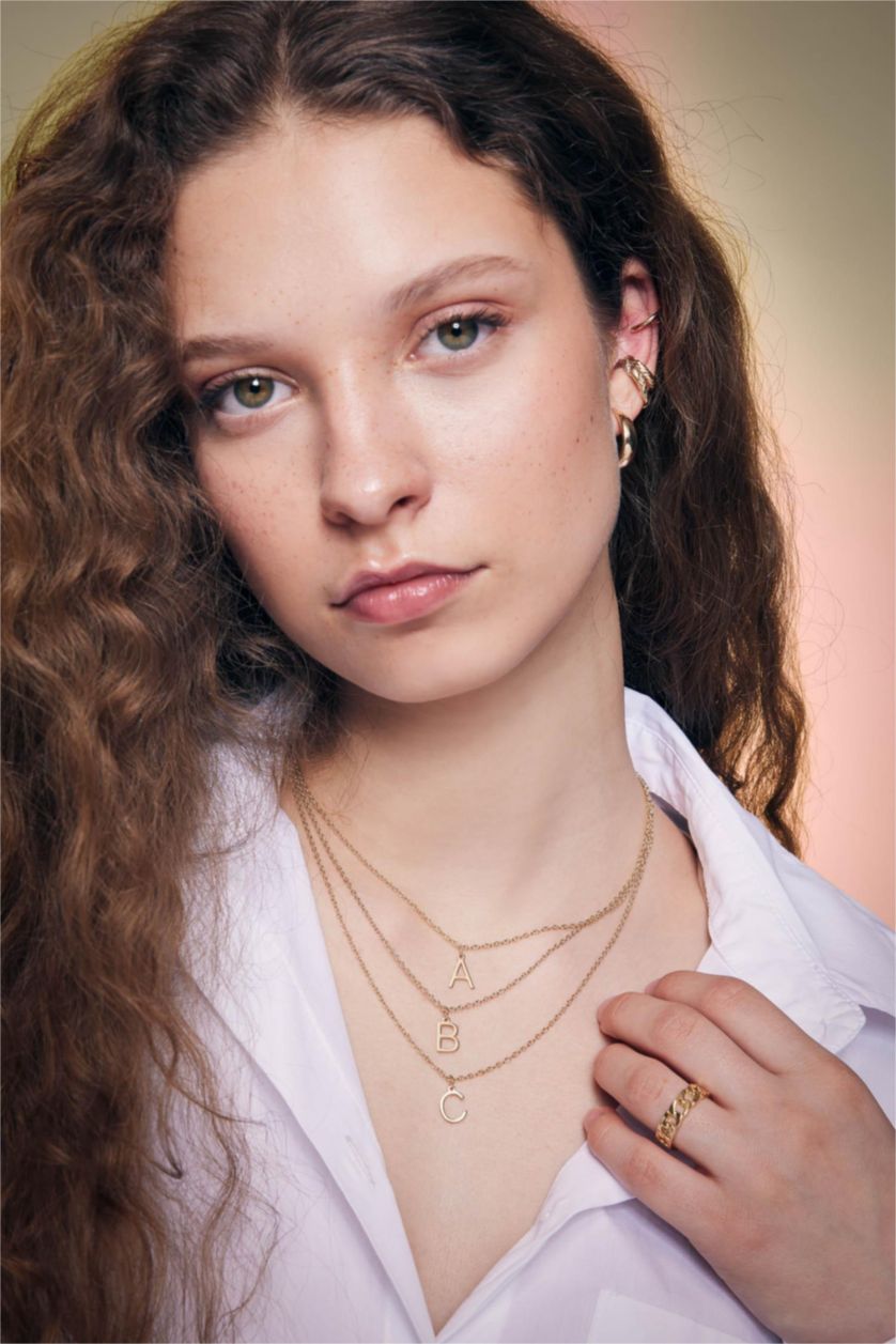 WOMAN GOLD Woman B Letter Gold Necklace