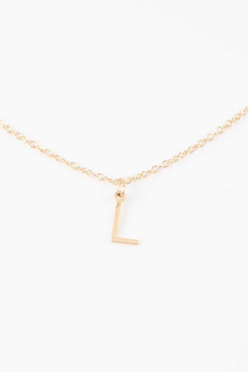 Woman Altın Woman Letter L Gold Necklace