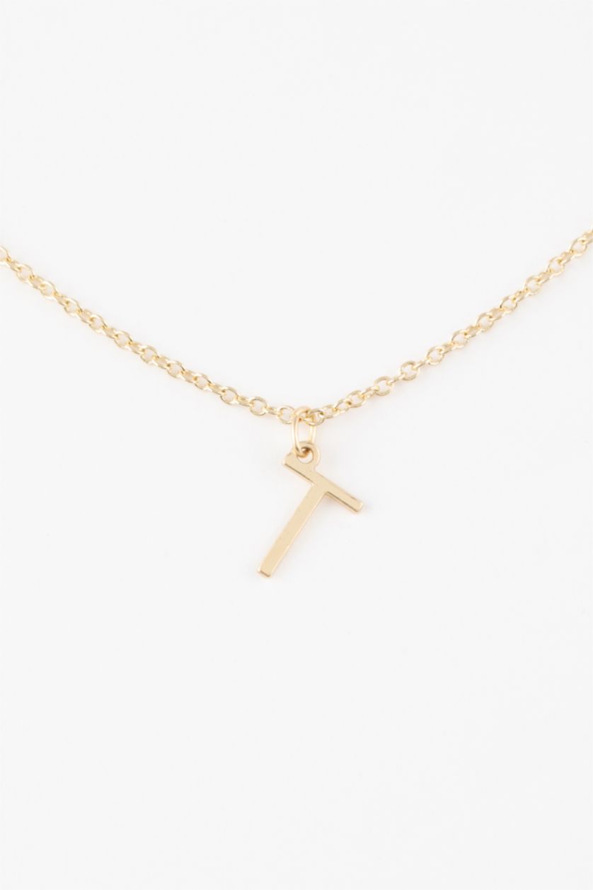 Woman Altın Woman T Letter Gold Necklace