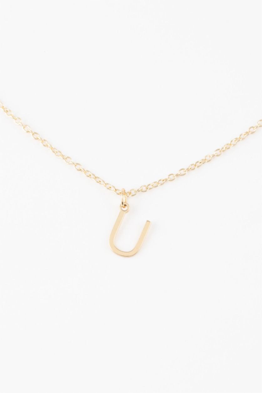 Kadın Altın Kadın U Harfli Gold Kolye