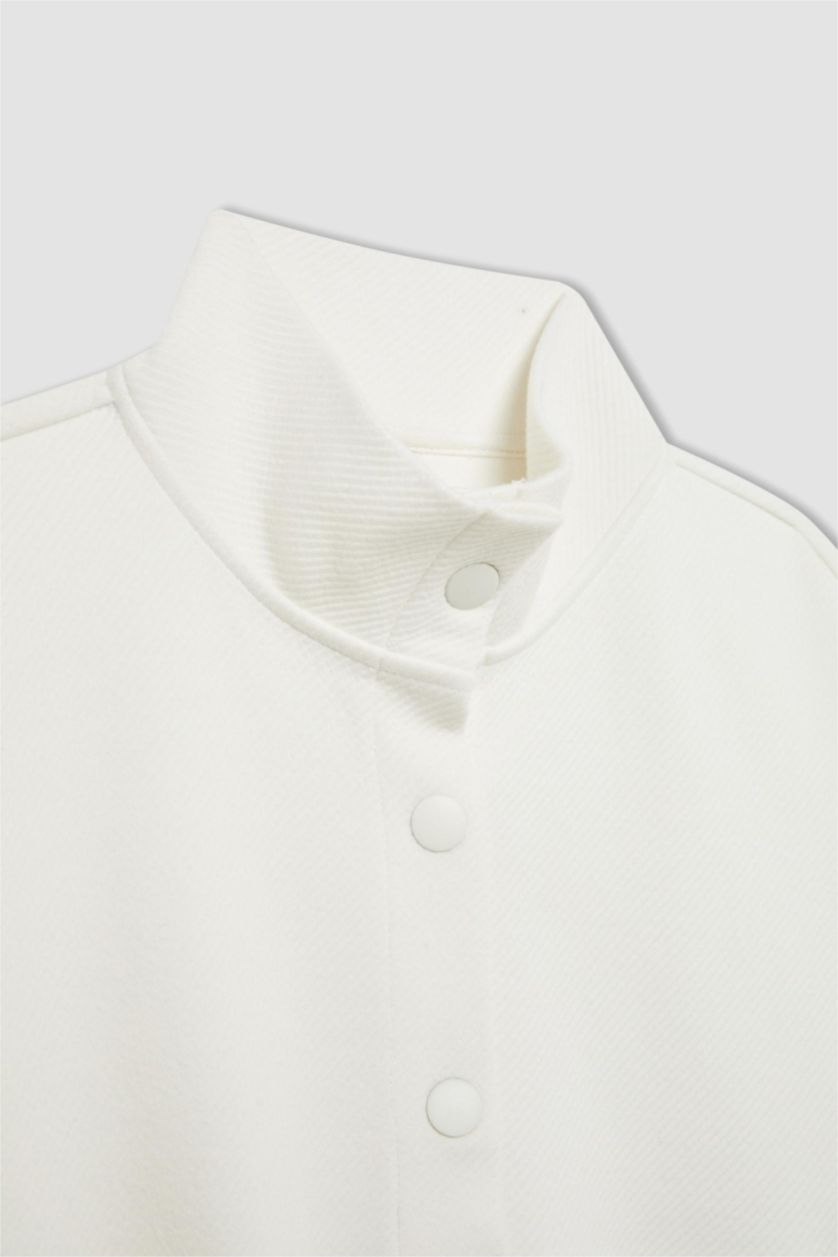 بناتي اوف وايت سويت شيرت بناتي اوفر سايز هاي كول