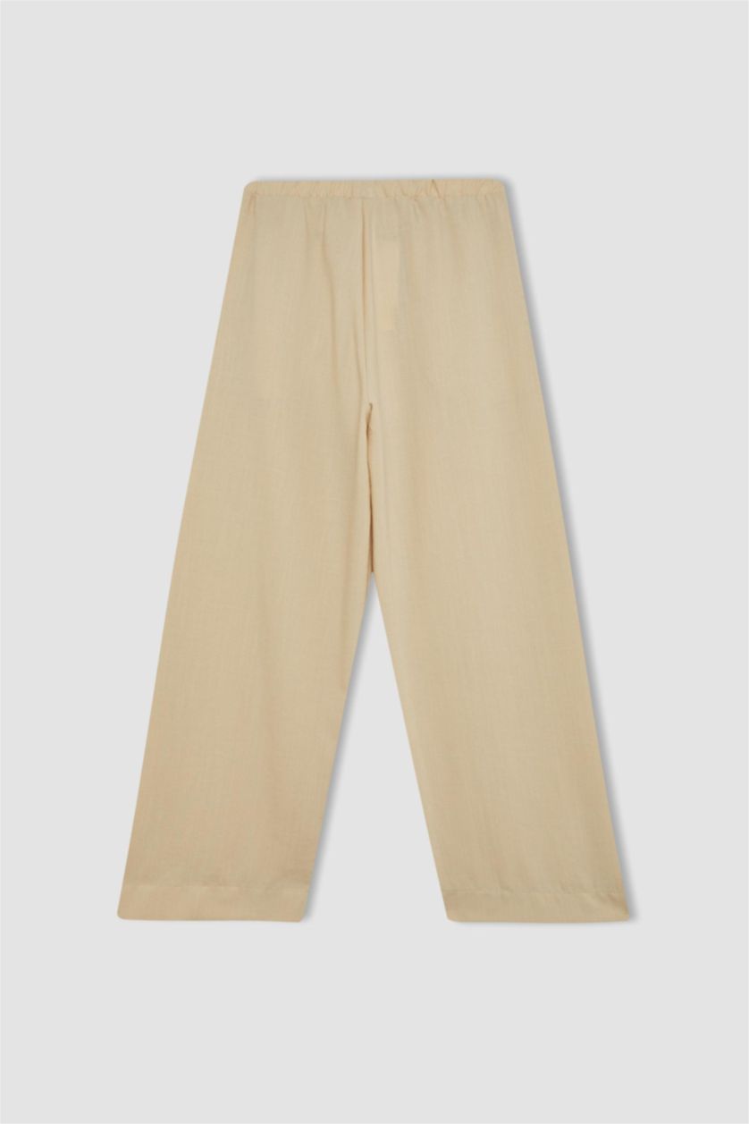 بناتي بيج فاتح بنطلون وايد ليج برجل واسع