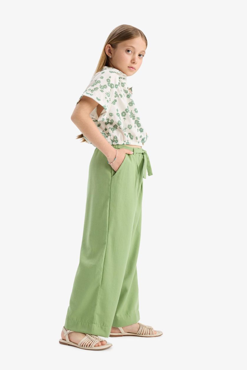 Girls & Teens Green Girl Wide Leg Pants