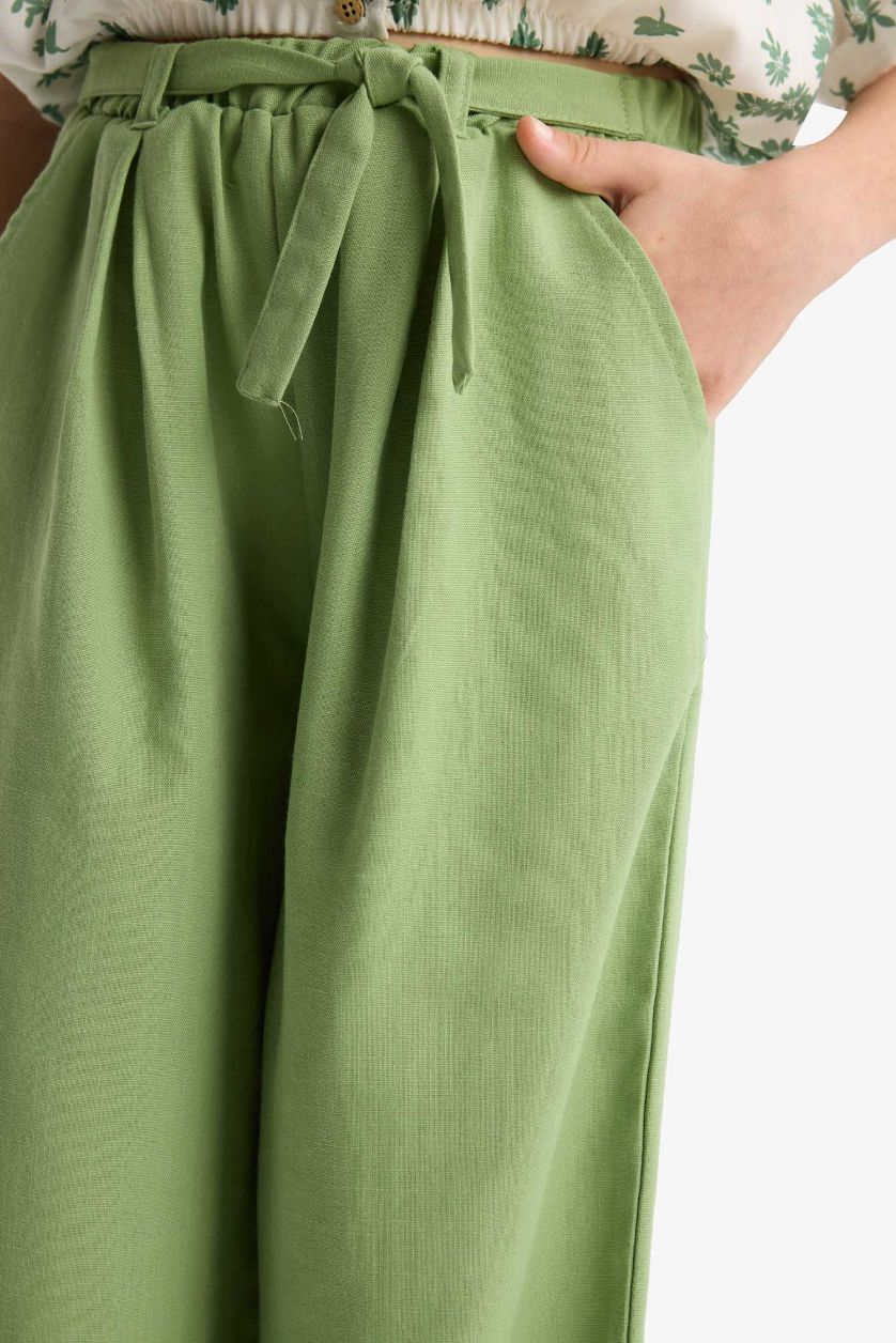 Girls & Teens Green Girl Wide Leg Pants