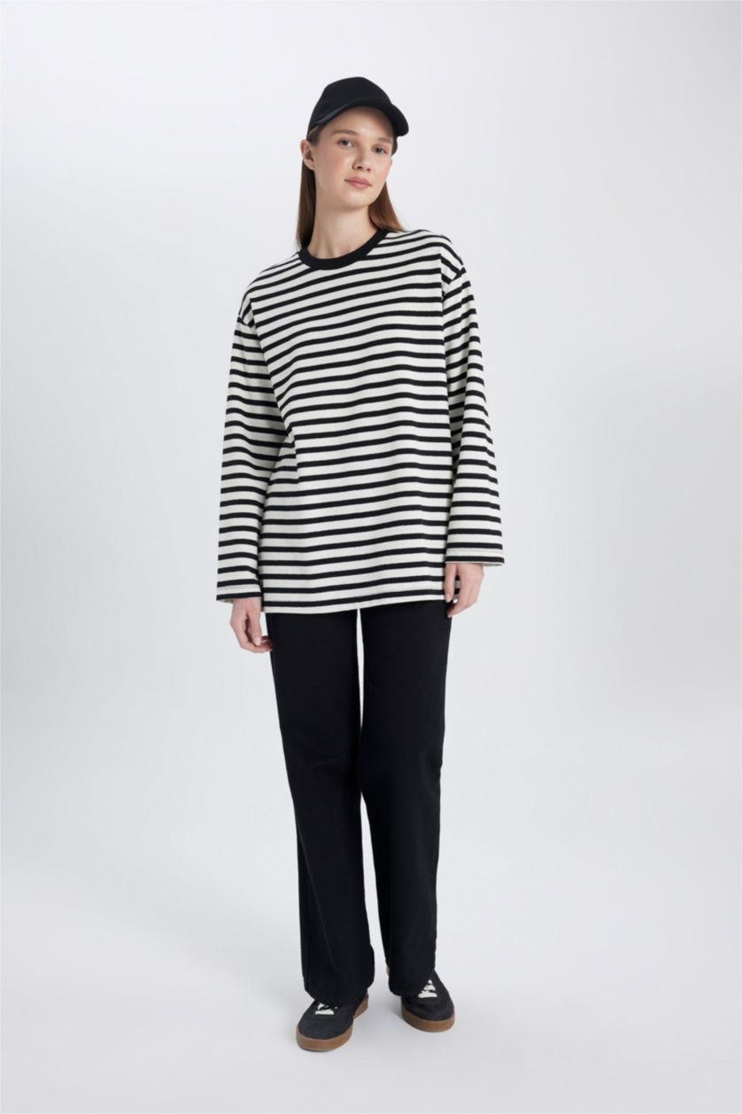 WOMAN Ecru Regular Fit Long Sleeve Tunic