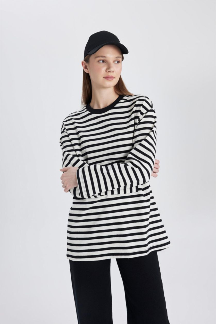WOMAN Ecru Regular Fit Long Sleeve Tunic