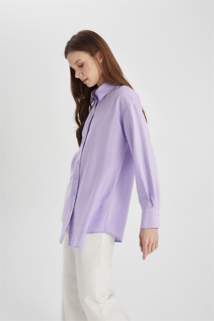 WOMAN Light Lilac Relax Fit Long Sleeve Tunic