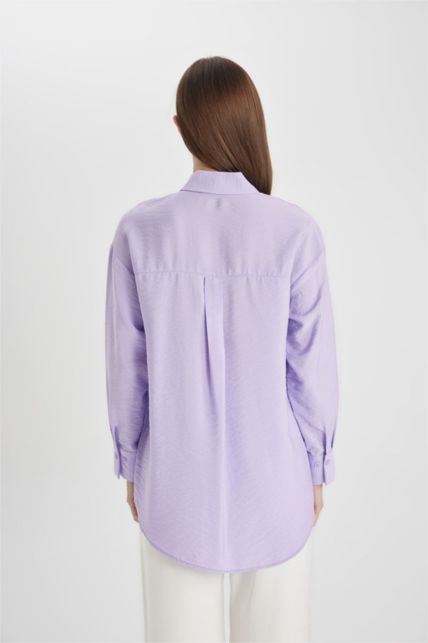 WOMAN Light Lilac Relax Fit Long Sleeve Tunic
