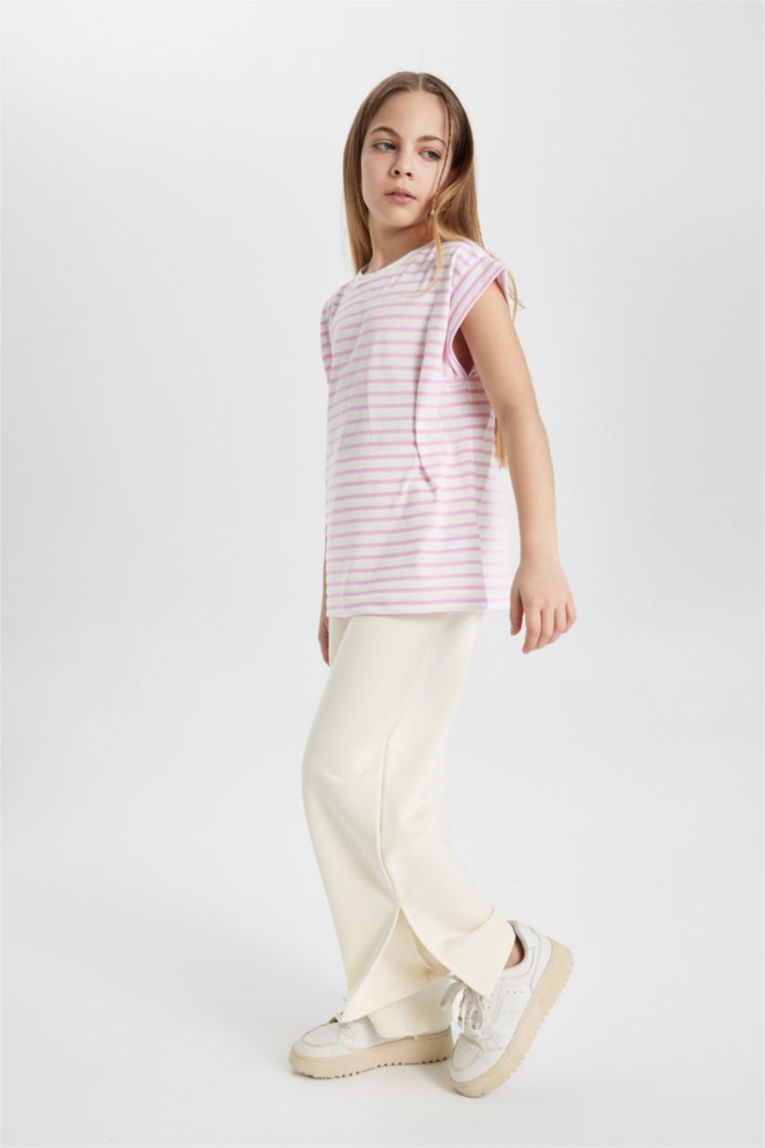 GIRLS & TEENS Ecru Girl Wide Leg Trousers