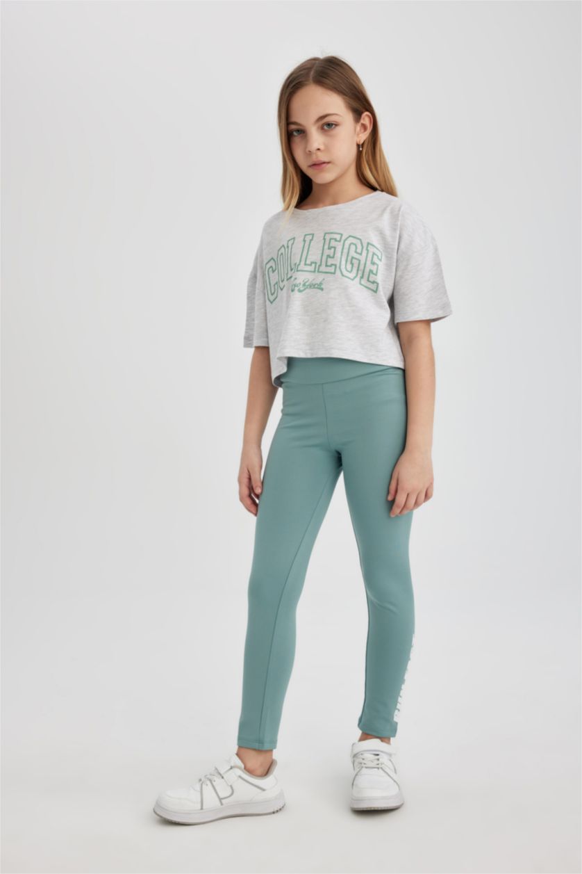 Girls & Teens Light Green Girl Leggings