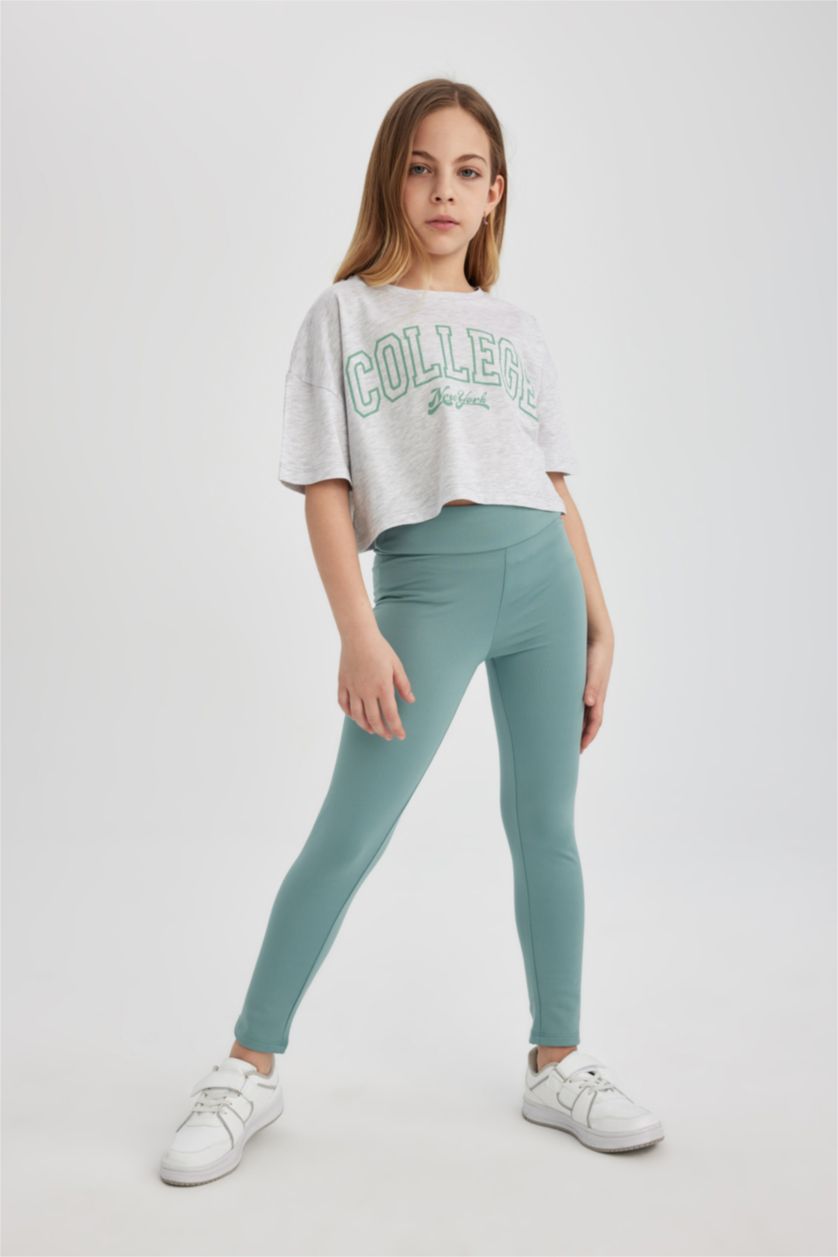 Girls & Teens Light Green Girl Leggings