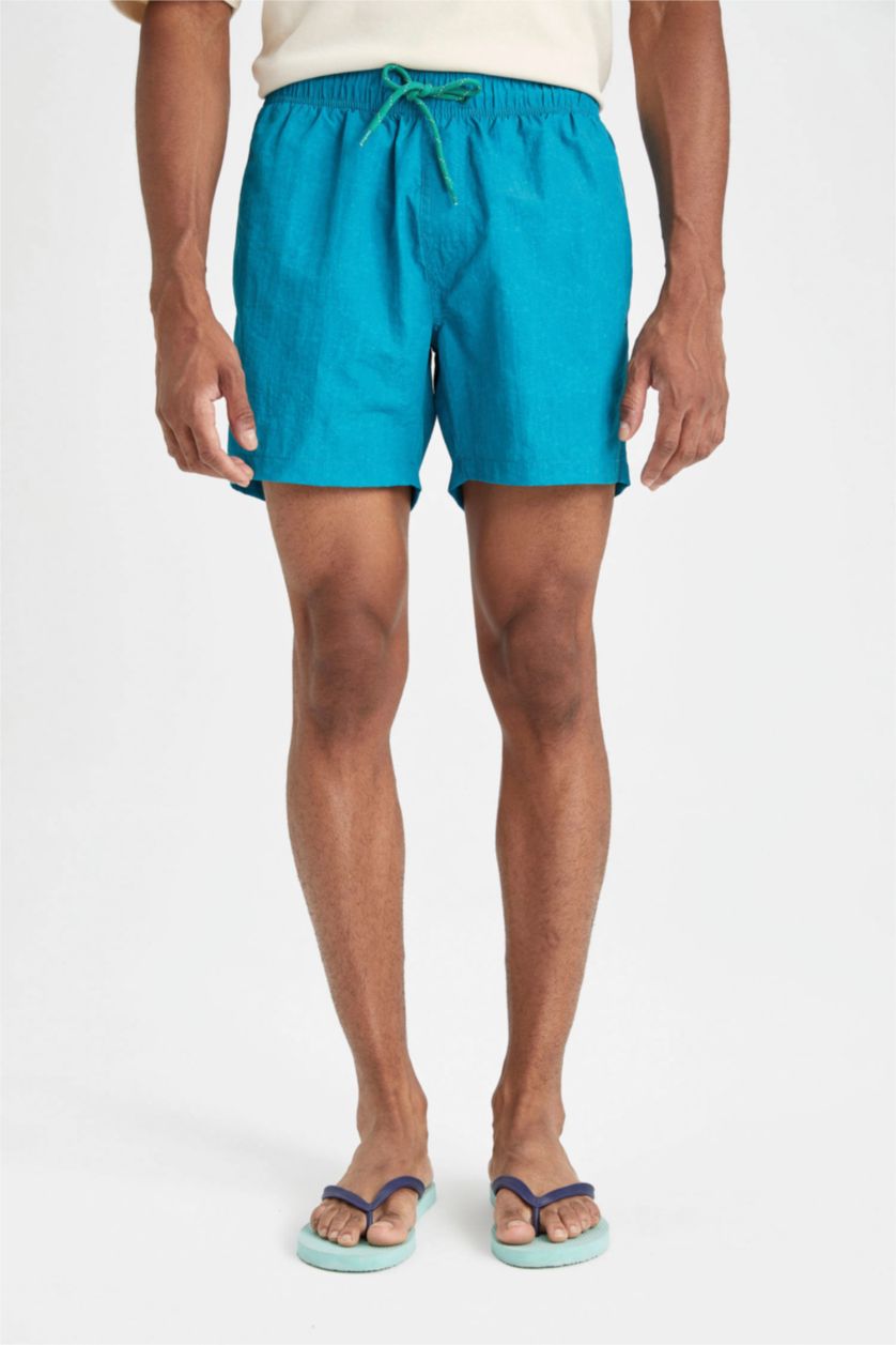 رجال أخضر شورت بحر قصير ببطانة شبكية