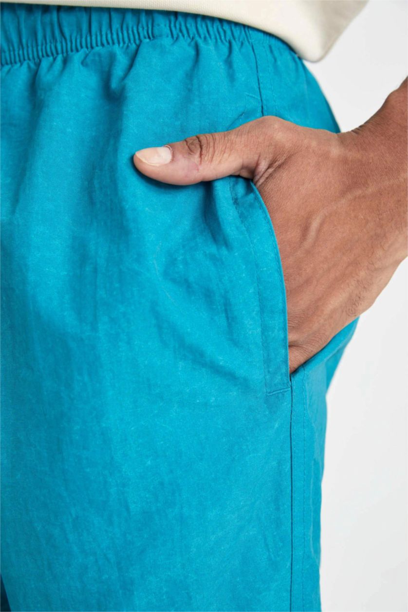 رجال أخضر شورت بحر قصير ببطانة شبكية