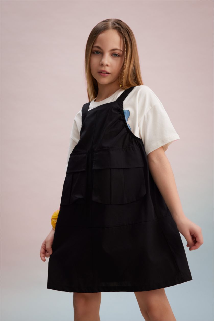 بنات أسود فستان اوفر بناتي قصة عادية