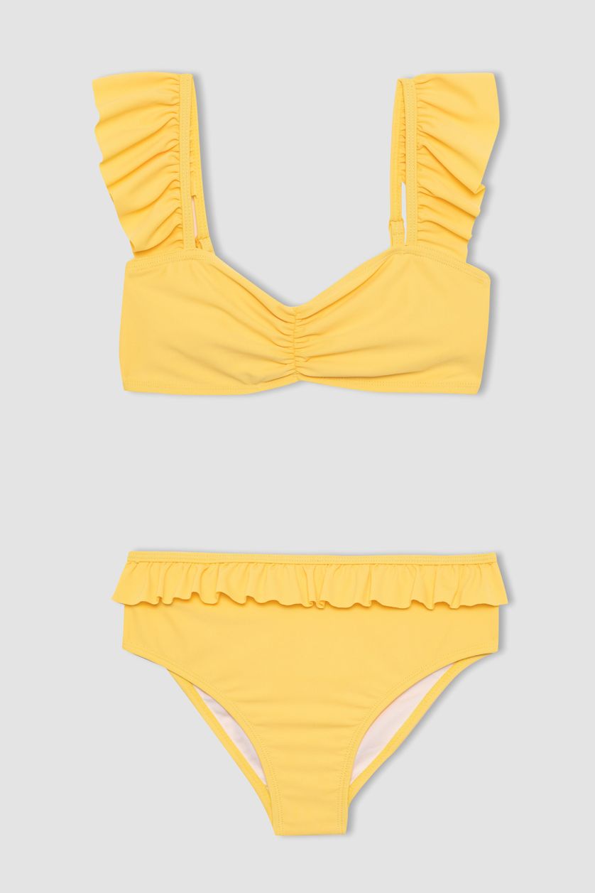 FILLES Jaune Bikini pour Fille - 2 Pièces