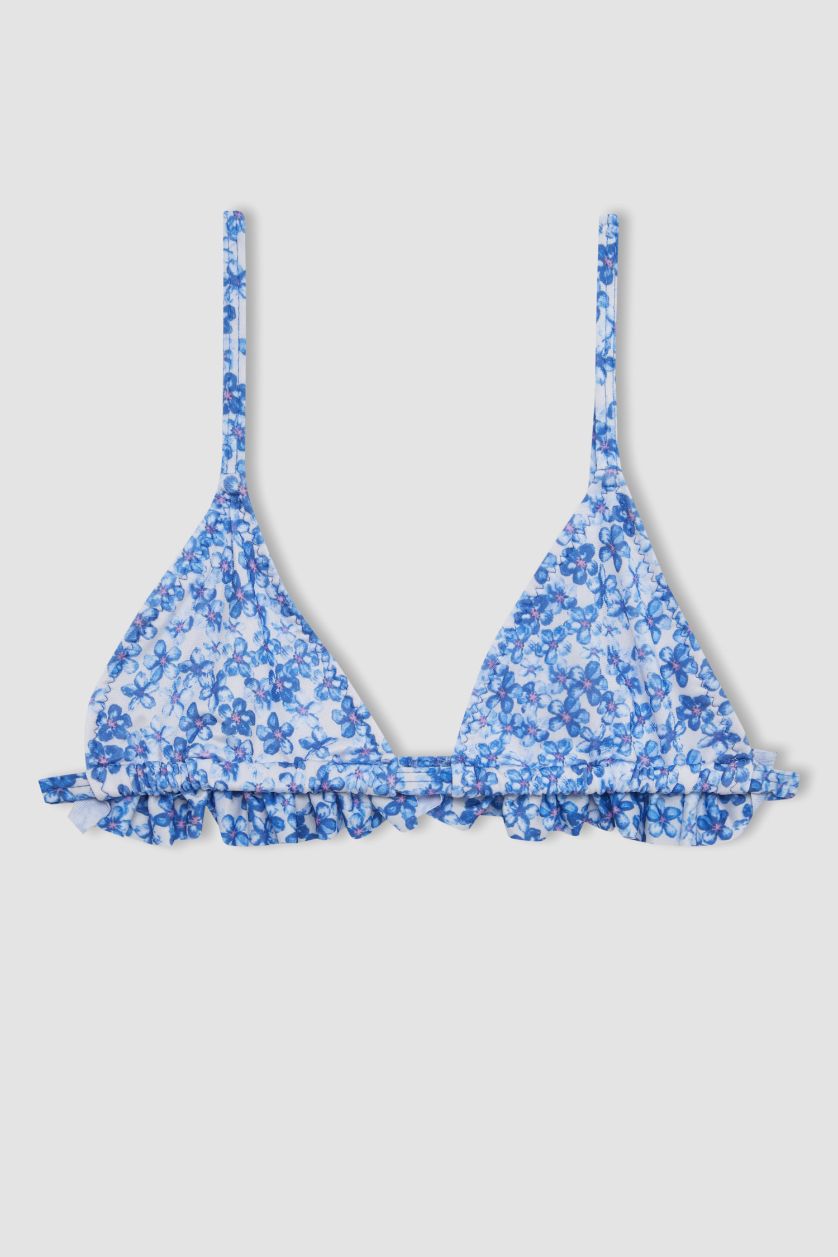 FILLES Bleu Ensemble de Bikini Fleurie pour Fille