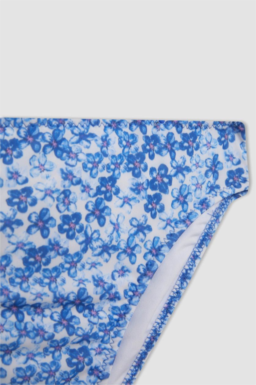 FILLES Bleu Ensemble de Bikini Fleurie pour Fille