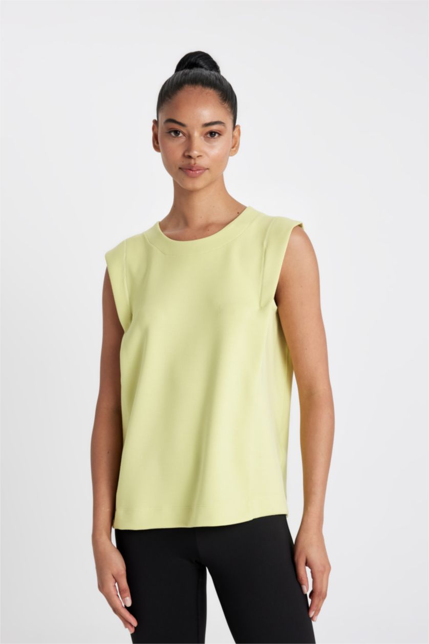 Woman Light Green DeFactoFit Standard Fit Modal Tank Top