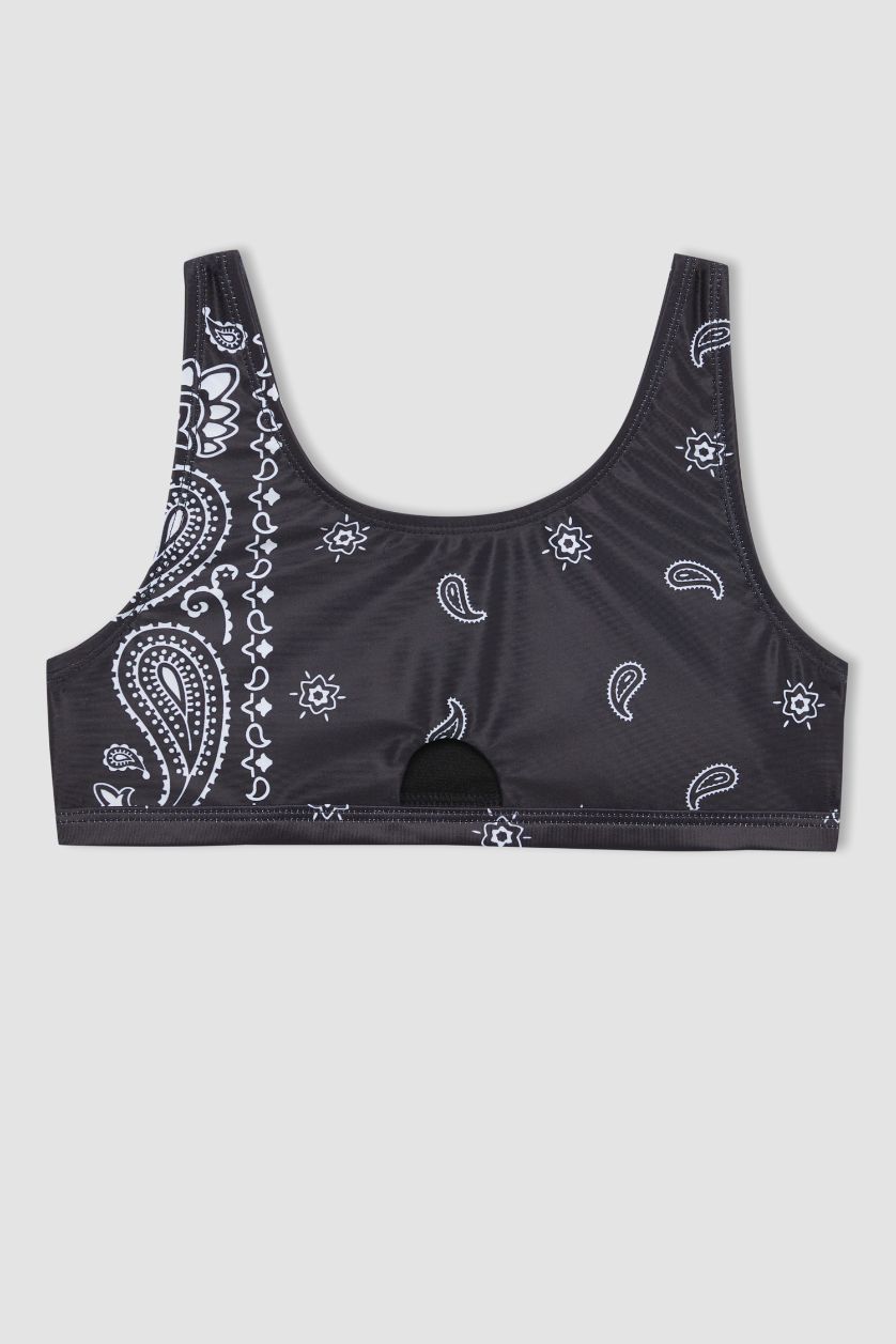 Kız Çocuk - Genç Kız Siyah Desenli Bikini Takımı Kız Çocuk