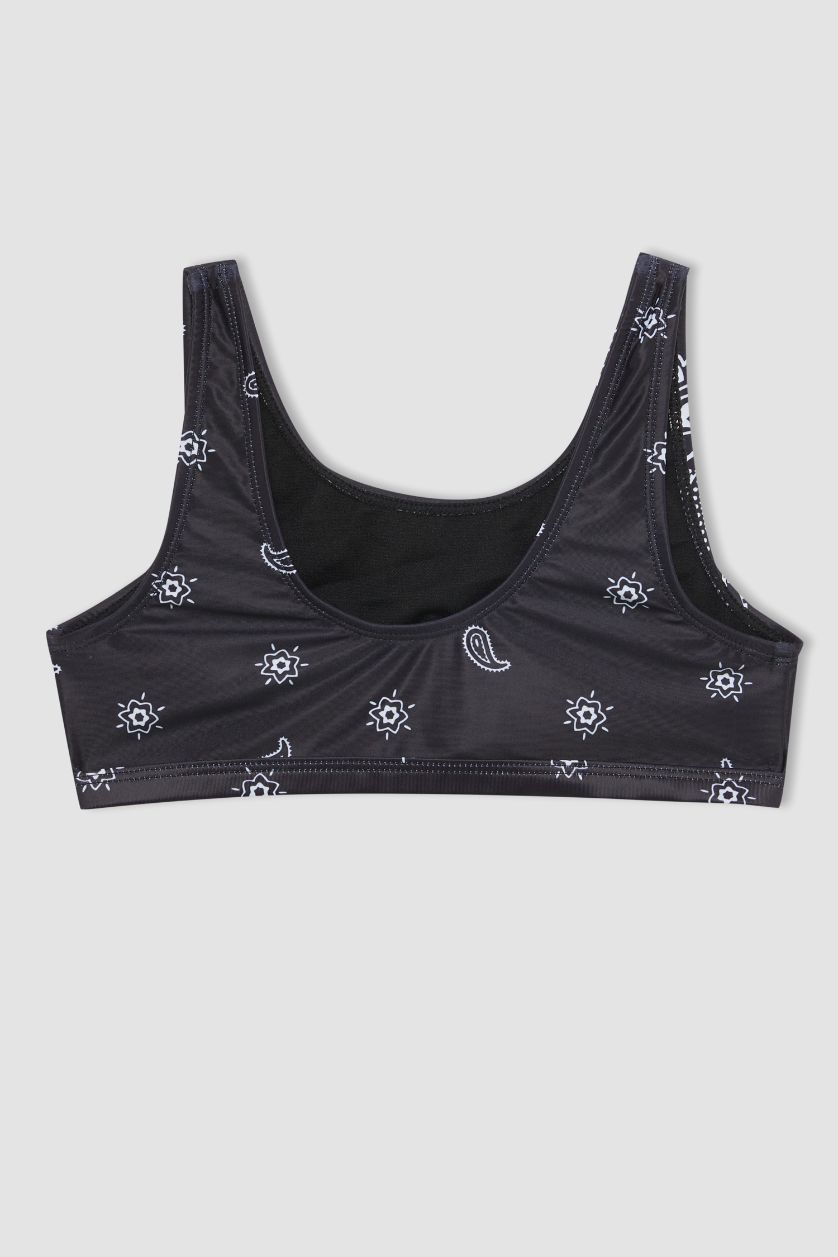 Kız Çocuk - Genç Kız Siyah Desenli Bikini Takımı Kız Çocuk