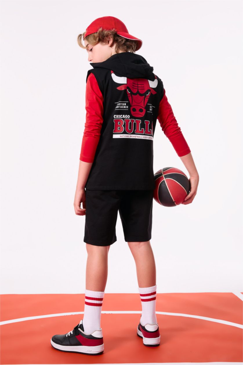 GARÇONS Noir Sweat à Capuche NBA Chicago Bulls pour Garçon