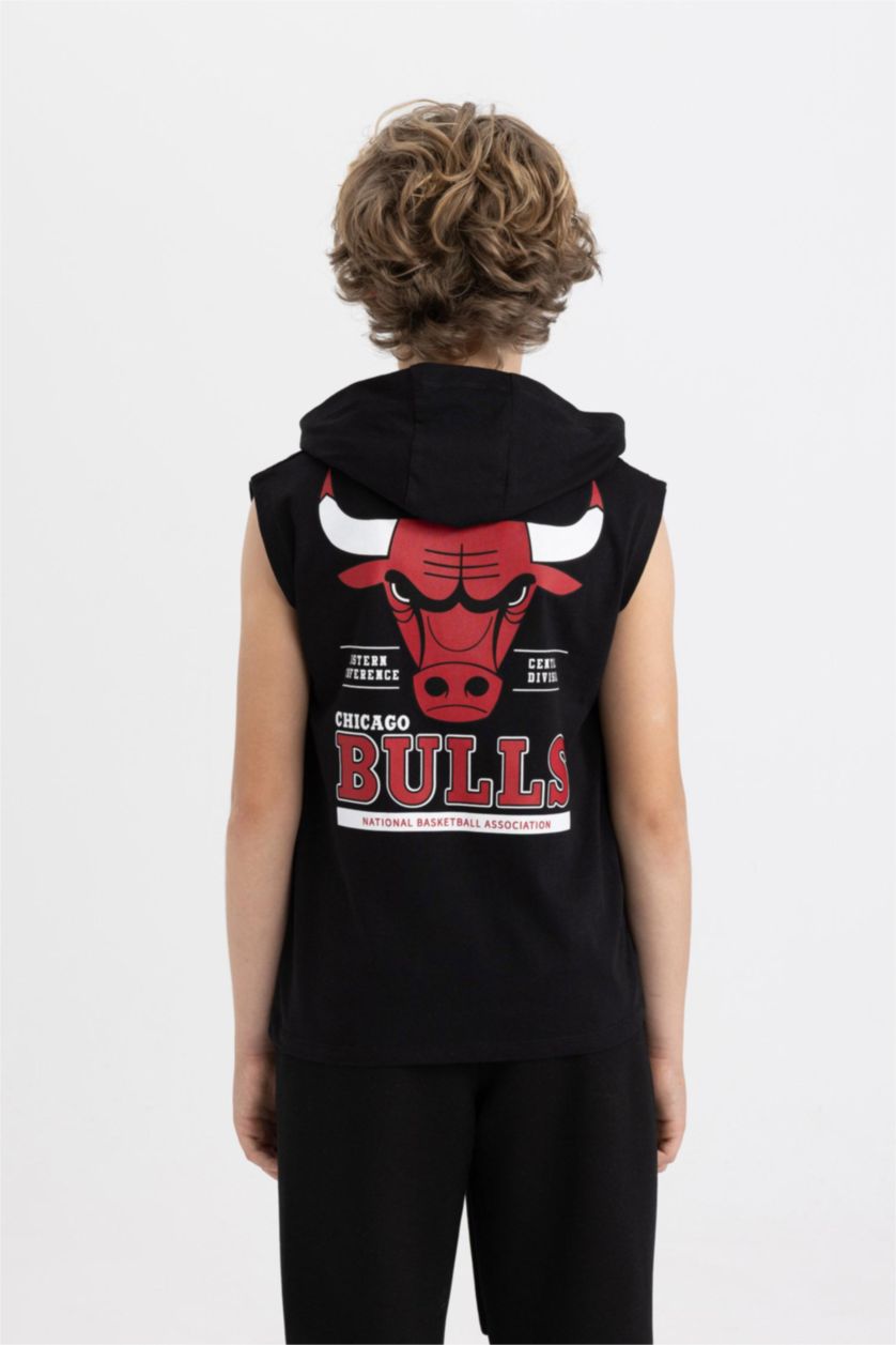 GARÇONS Noir Sweat à Capuche NBA Chicago Bulls pour Garçon