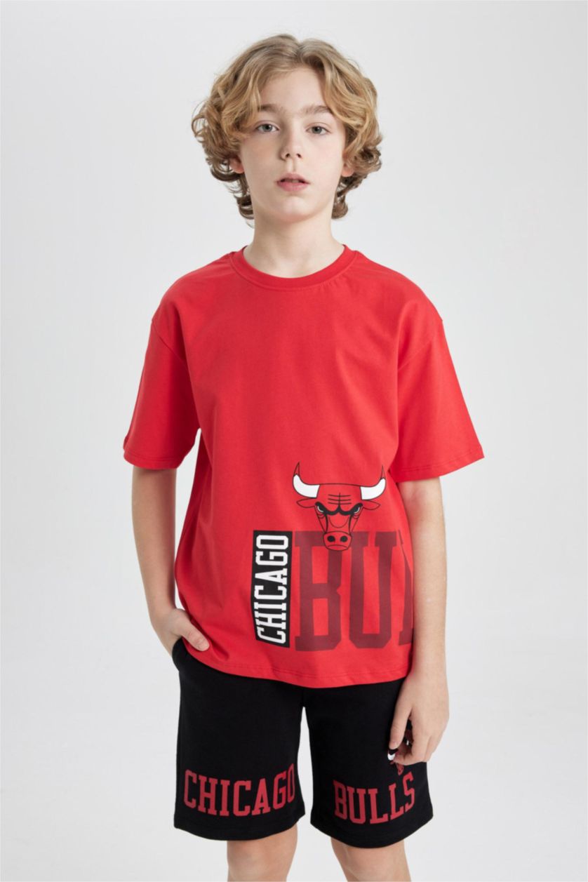 Erkek Çocuk - Genç Erkek Siyah Erkek Çocuk NBA Chicago Bulls Şort