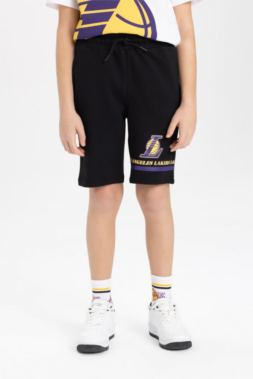 Erkek Çocuk - Genç Erkek Siyah Erkek Çocuk NBA Los Angeles Lakers Şort