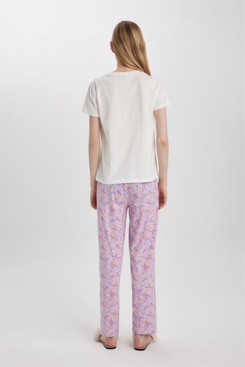 WOMAN Light Lilac Fall in Love Regular Fit Short Sleeve 2 Piece Set