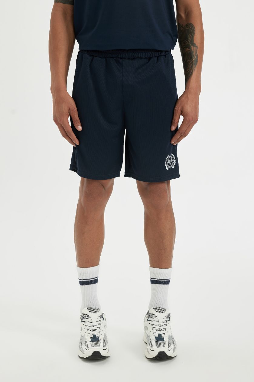 Man NAVY Standard Fit Short Leg Heavy Fabric Shorts