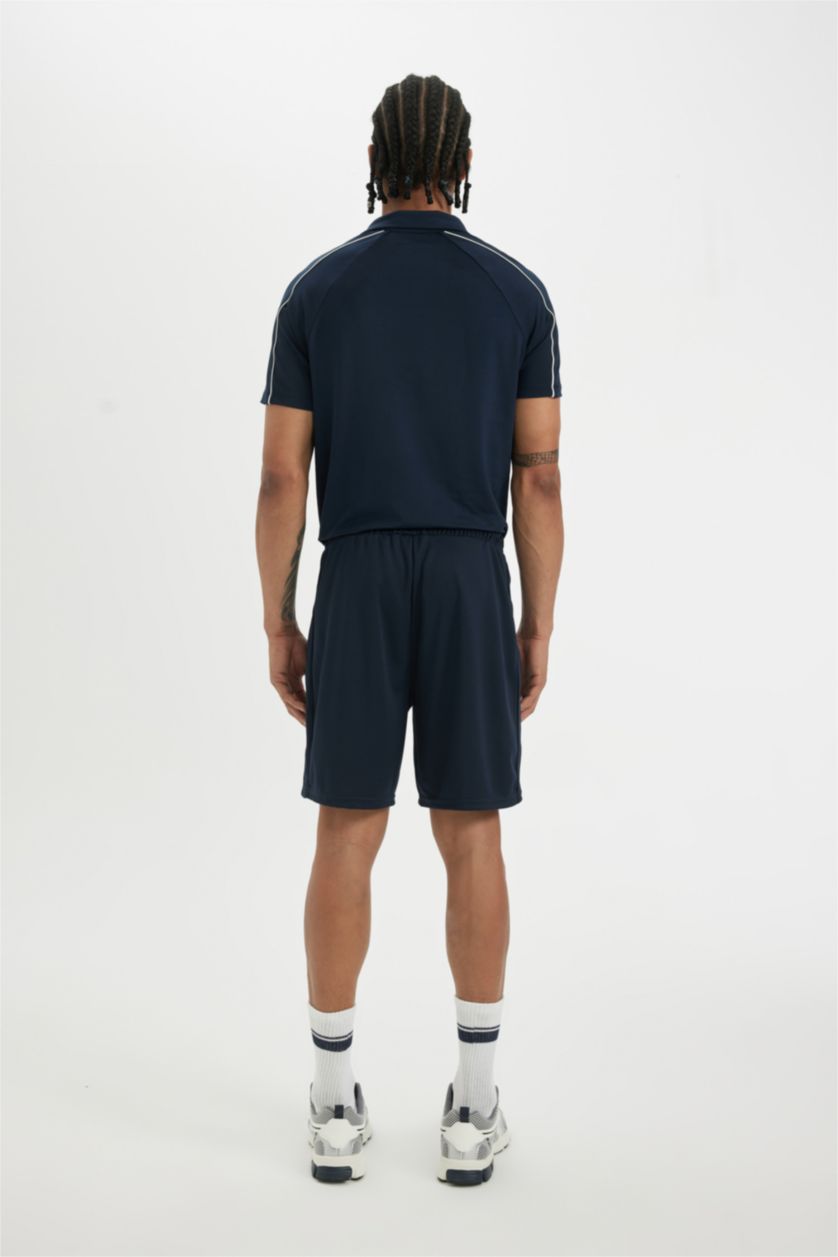 Man NAVY Standard Fit Short Leg Heavy Fabric Shorts