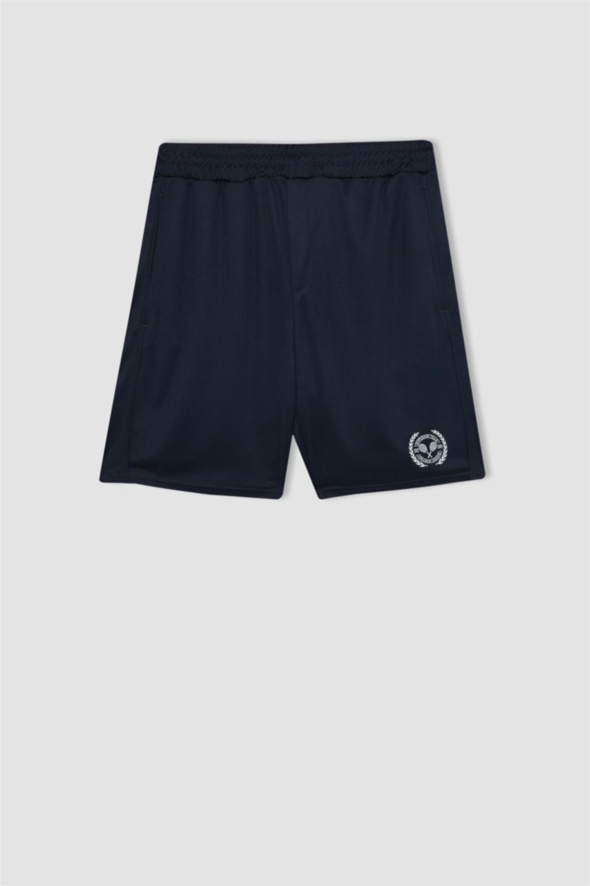 Man NAVY Standard Fit Short Leg Heavy Fabric Shorts