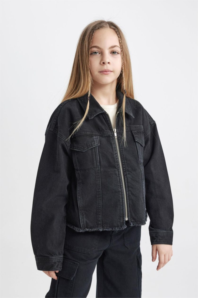 GIRLS & TEENS Black جينز كروب
