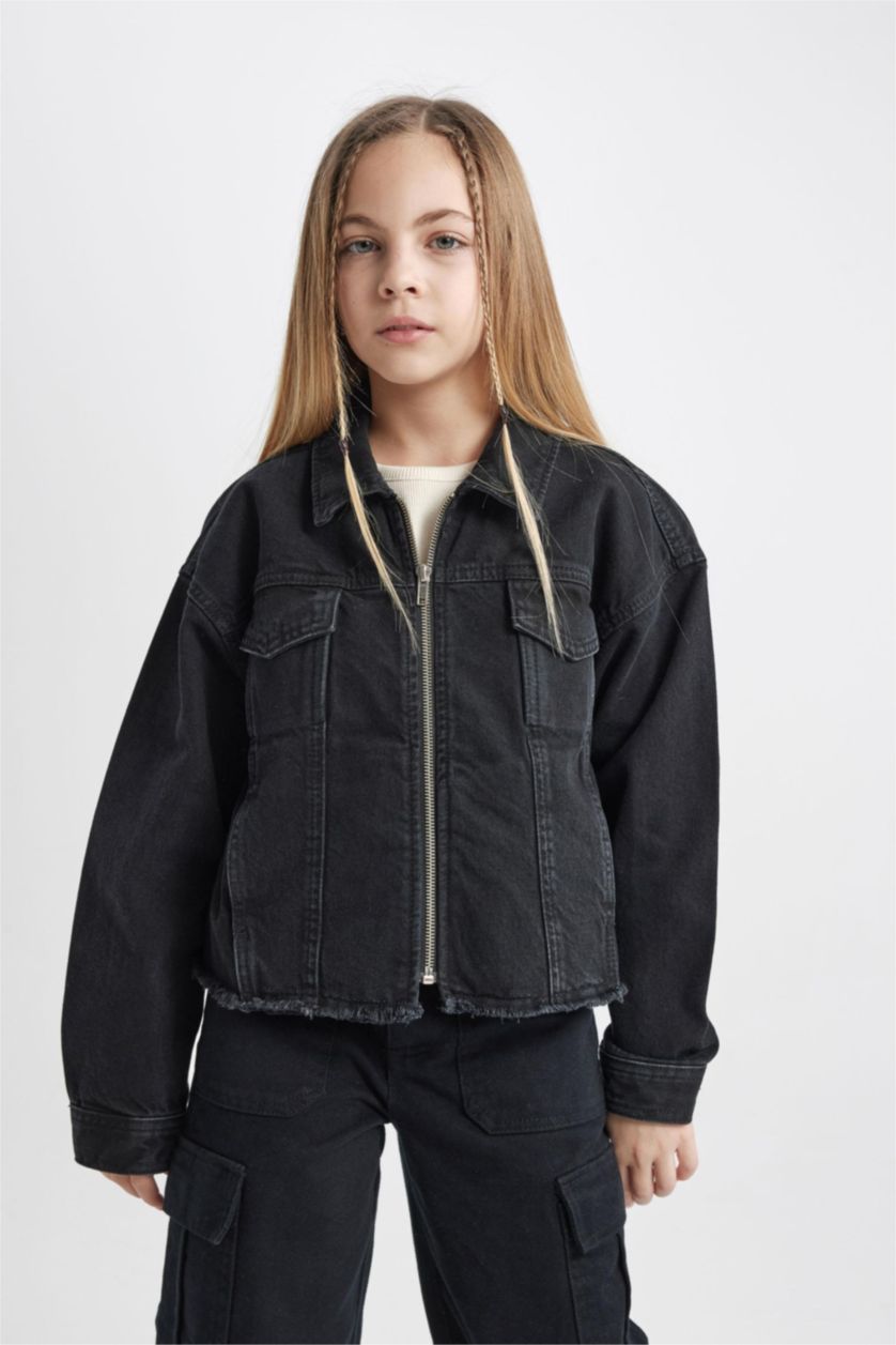 GIRLS & TEENS Black جينز كروب