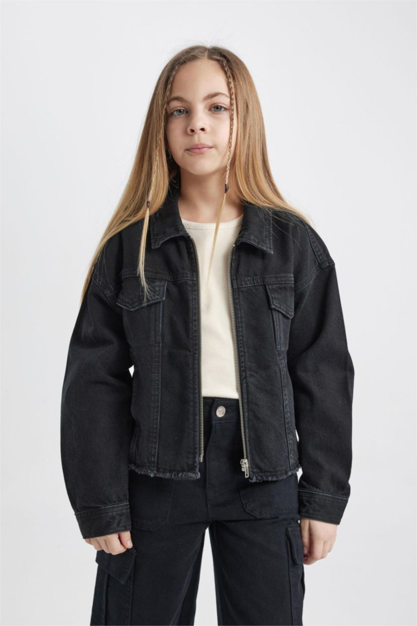 GIRLS & TEENS Black جينز كروب