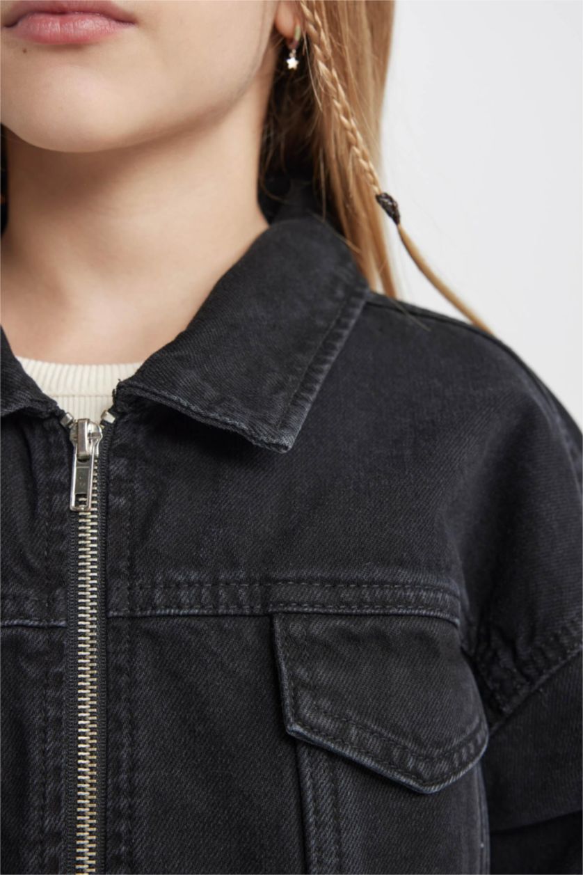 GIRLS & TEENS Black جينز كروب