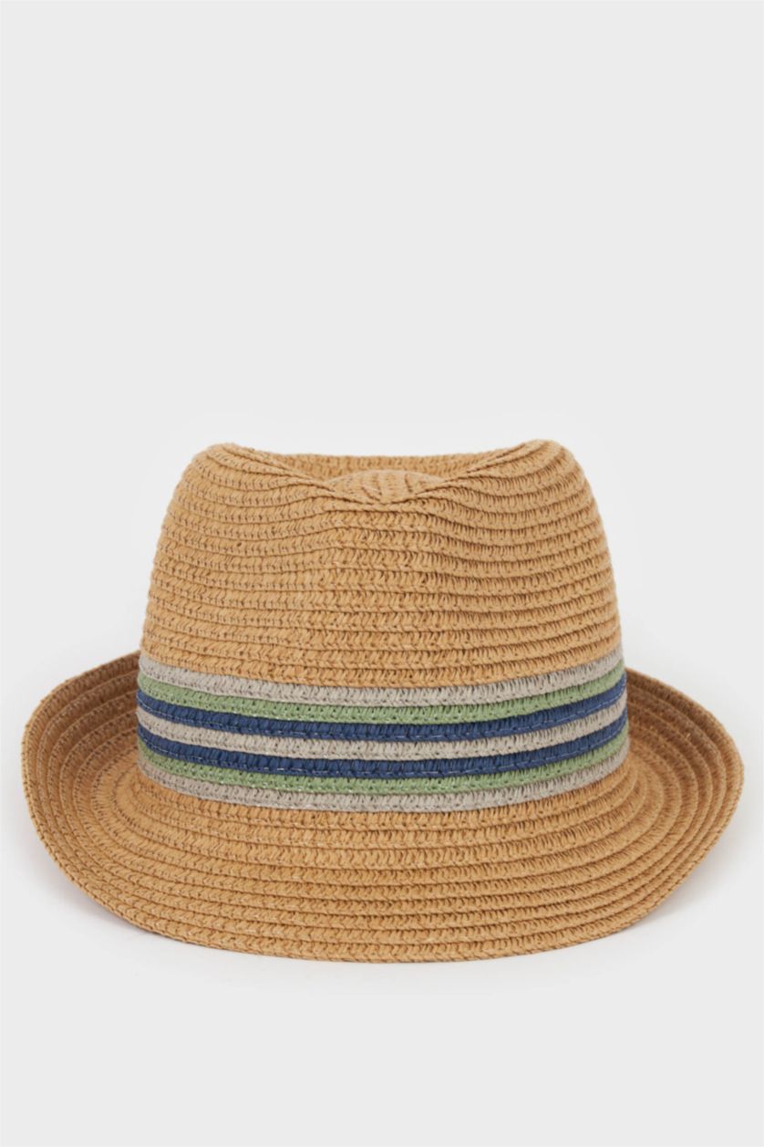 Erkek Çocuk - Genç Erkek Kum Hasır Şapka Erkek Çocuk