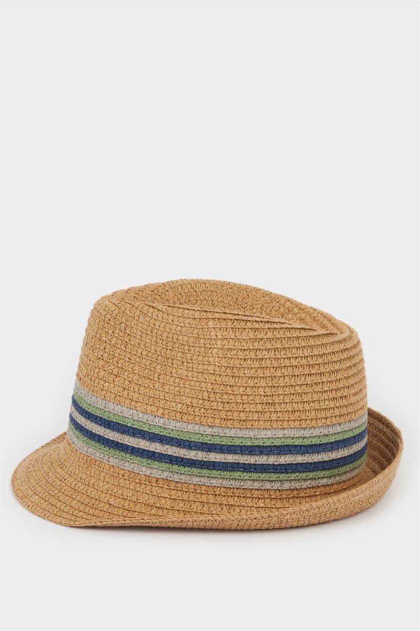 Erkek Çocuk - Genç Erkek Kum Hasır Şapka Erkek Çocuk