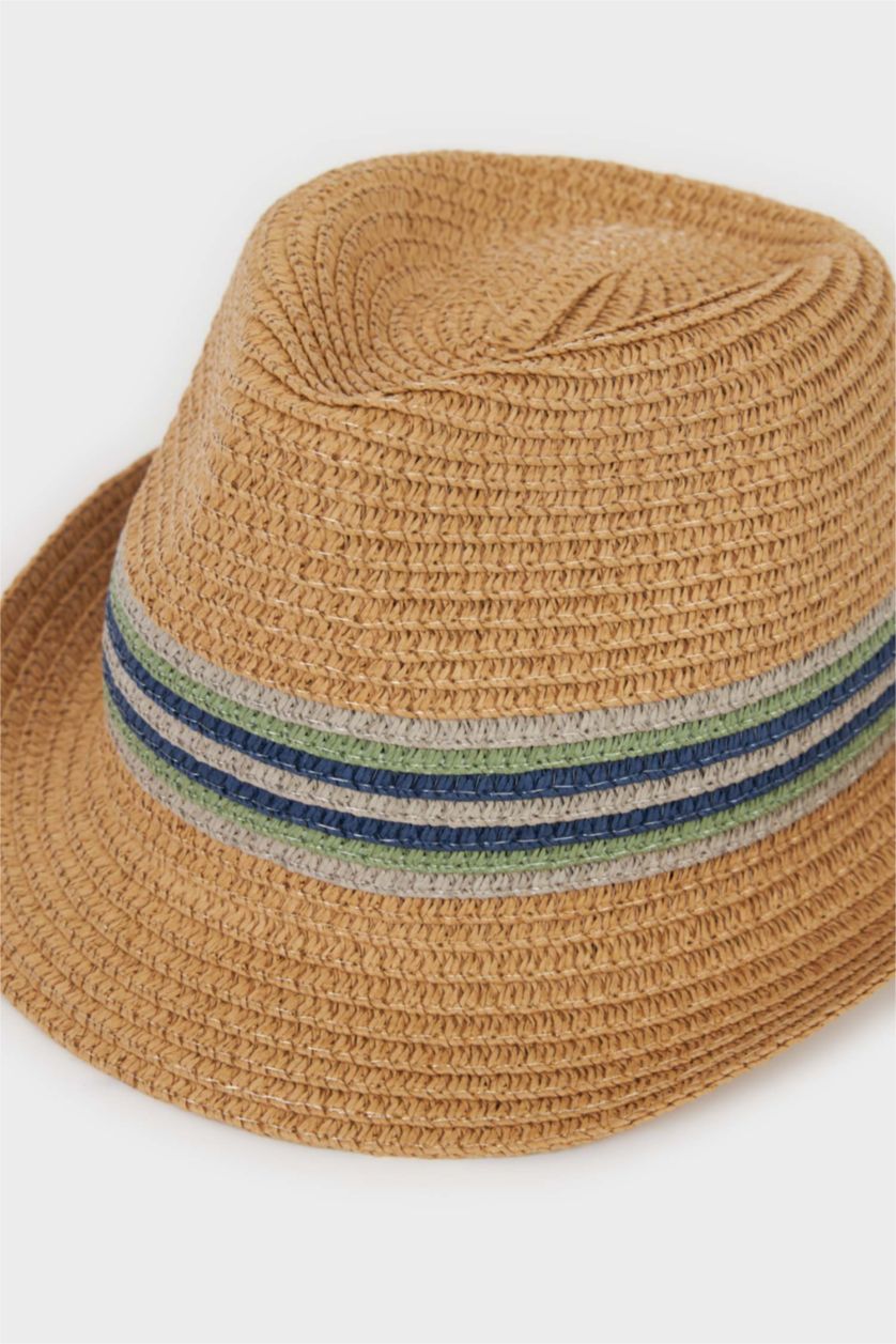 Erkek Çocuk - Genç Erkek Kum Hasır Şapka Erkek Çocuk