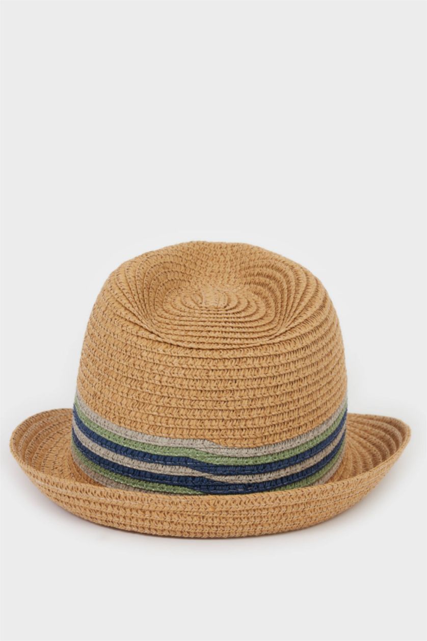 Erkek Çocuk - Genç Erkek Kum Hasır Şapka Erkek Çocuk