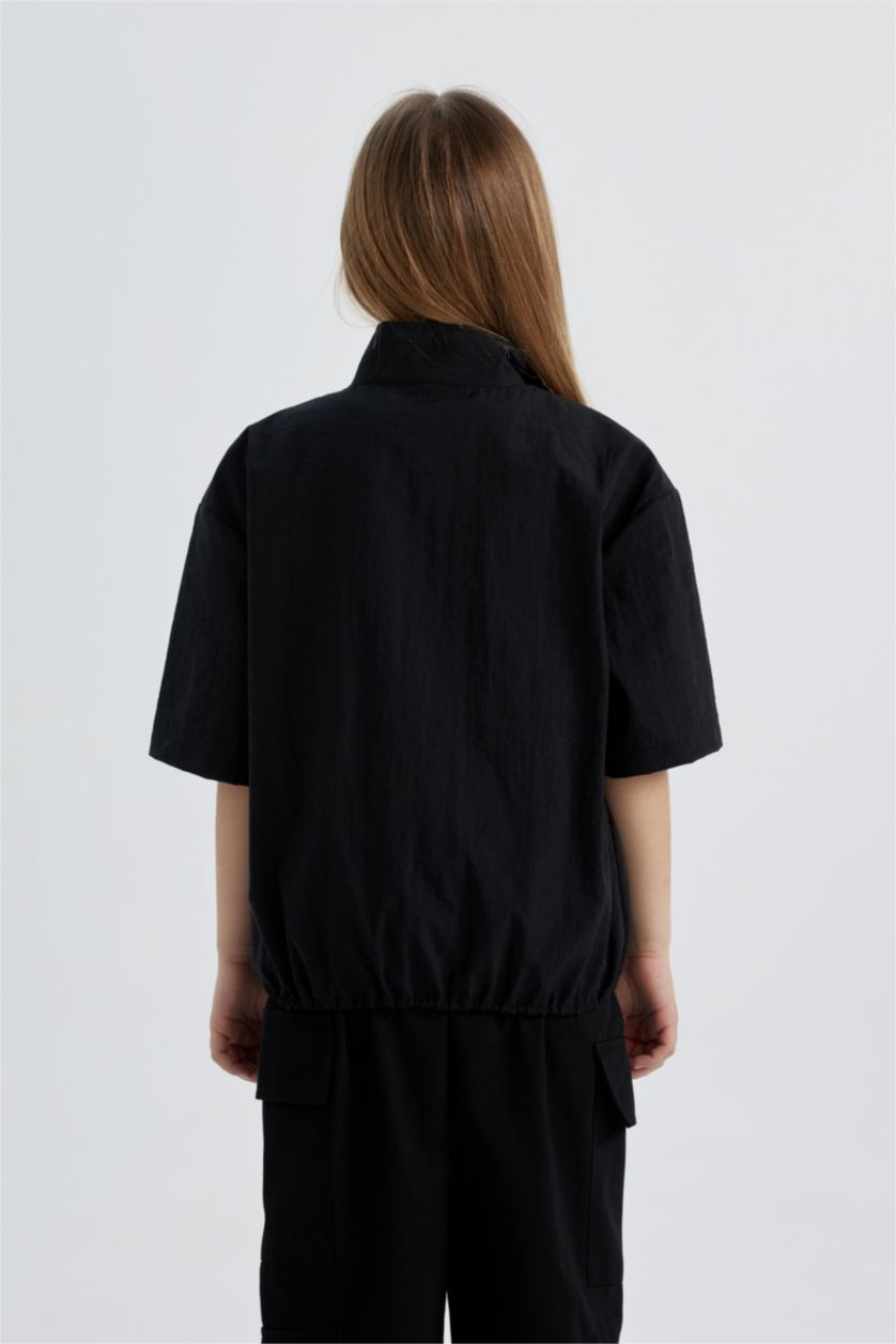 Girls & Teens Black Girl Crop Short Sleeve Blouse