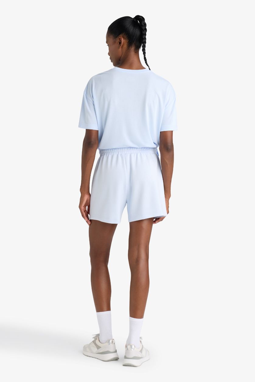Kadın Açık Mavi Standart Fit Kısa Paça Modal Şort