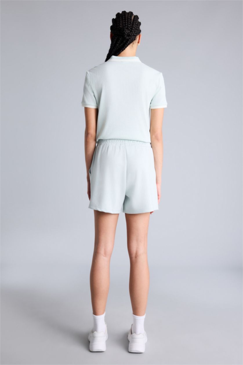 Kadın Mint Standart Fıt Kısa Paça Modal Şort