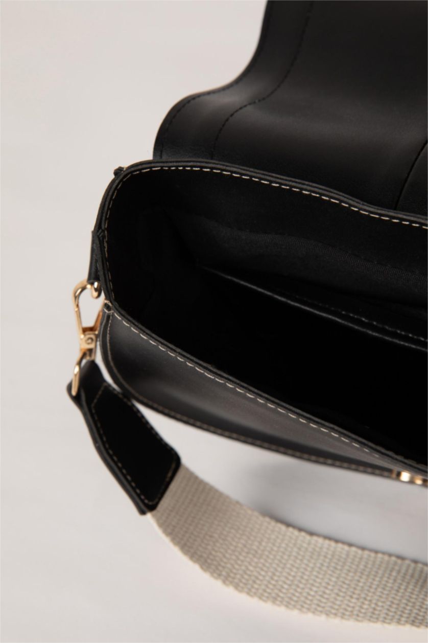 نساء أسود جنطة كروس نسائي جلد صناعي