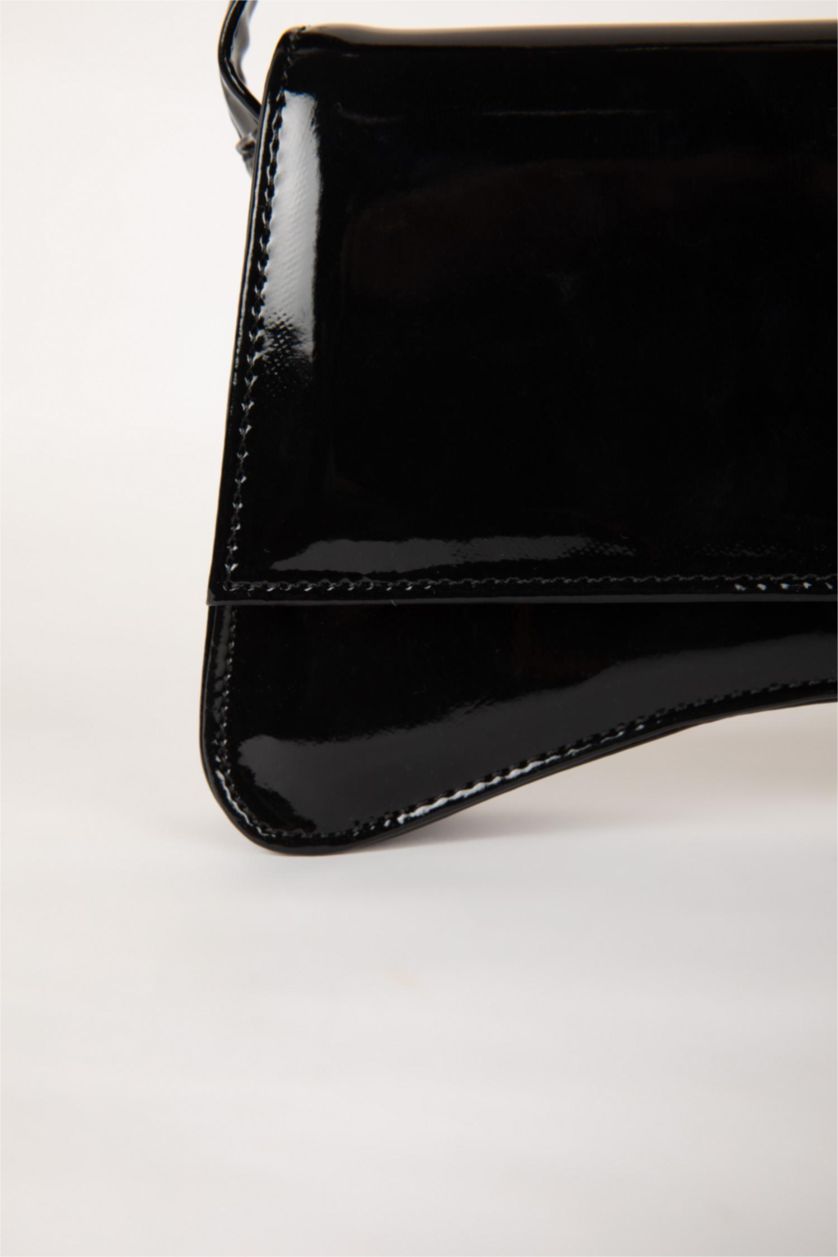 WOMAN Black Faux Leather Hand Bag