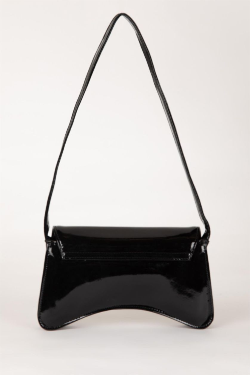 WOMAN Black Faux Leather Hand Bag